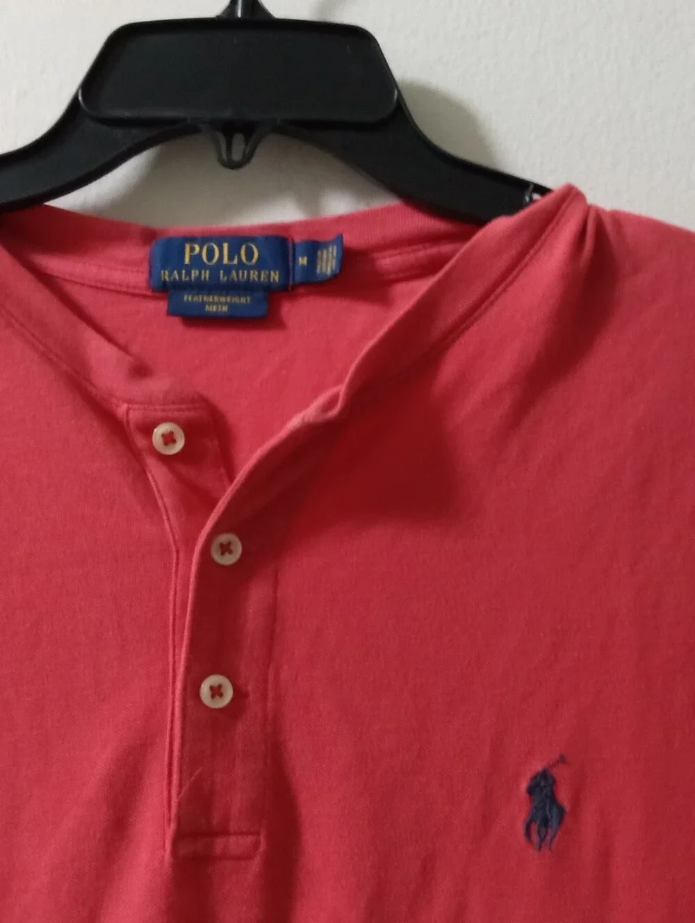 Ralph Lauren Coral Short-Sleeve Henley Polo